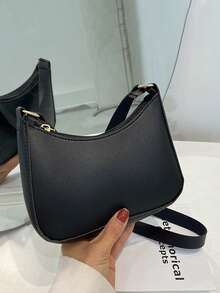 Túi xách đeo vai cho nữ, túi xách da giả có khóa kéo, túi đeo chéo dễ thương kiểu hobo, thích hợp cho ngày Valentine, mùa cưới, quà tặng cho phù dâu, hoàn hảo cho sử dụng hàng ngày hoặc đi chơi buổi tối. Chiếc túi xách mini bằng da này phù hợp với nhiều trang phục và dịp khác nhau. - màu đen - Xem 6