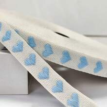 5码红色爱心刺绣丝带，情人节礼物，礼盒装饰丝带，手工DIY材料，烘焙氛围，适用于DIY工艺品、蝴蝶结、礼品包装、花束装饰、婚礼、生日、派对、母亲节、情人节装饰、浪漫情人节装饰、礼品包装用品 - 彩色 - 查看 11