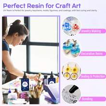 Transparent UV Resin Hard Glue, Specially For Phone Cases UV Epoxy Resin High Gloss UV Curing Epoxy Resin Crystal Kit, For DIY Phone Case & Jewelry Making, Fast Curing - Trong sáng - Xem 2