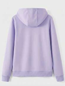 CAMEL CROWN sweat-shirt à capuche casual unicolore pour femmes, Top à manches longues chaud pour le sport, l'hiver - violet givré - Voir 4