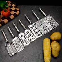 3pcs Stainless Steel Kitchen Tools Set | Multifunctional Peeler, Grater And Can Opener For Fruits, Vegetables And Potatoes - Multicolor - View 5