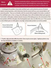 Middle Eastern Traditional Style + Geometric Floral Pattern / Colorful Enamel Finish + Spherical Body + Gold-Plated Handle And Knob + Heat Insulation & Leak-Proof + Arabic Dallah Coffee Pot + Scratch-Resistant, Durable, Easy To Clean, Complementing High-End Tea And Coffee Occasions - Multicolor - View 10