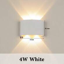 2pcs Modern LED Wall Lights, Indoor/Outdoor Waterproof Wall Lamps, IP65, Aluminum/Plastic Wall Sconces, 110V/220V, 2W/4W/6W/8W/10W, 3000K Warm White, Suitable For Bedroom, Living Room, Kitchen, Balcony, Hallway, Garden, Park, Garage - LED Wall Light - View 14