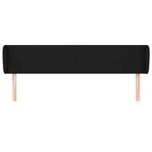 vidaXL Tête de lit con oreilles nere 183x23x78/88 cm in tessuto - nero - Visualizzare 1