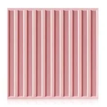 3D Wall Panel For Interior Wall Decoration, Water- And Oil-Resistant, PVC, Geometric Textured Wall Panel For Living Rooms, Halls, Bedrooms, Hotels, Offices, Black/White, 30 Cm X 30 Cm (Incl. Roll Of Wall Tape) - 粉紅色小橫條 - 查看 14