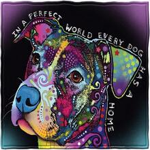 Dawhud Direct Colorful Dog Fleece Blanket For Bed, 50_ X 60_ Dean Russo II Dog Fleece Throw Blanket For Women, Men And  - Super Soft Plush Dog Blanket Throw Plush Blanket For Dog Lovers.Jpg - 白色 - 查看 1