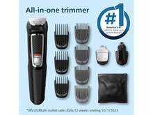 Philips Norelco Multi Groomer - 13 Piece Mens Grooming Kit For Beard, Face, Nose, And Ear Hair Trimmer And Hair Clipper - NO BLADE OIL NEEDED, MG3740/40 - 黑色 - 查看 2