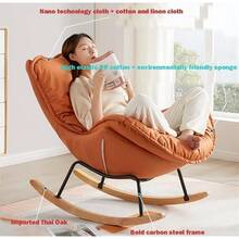 ccRueda al aire libre/ interior cómoda y transpirable con silla de acento con silla mecedora de sofá sofá moderno asientos de cine en casa para sala de estar silla tapizada con brazos impermeablenn - Marrón - Ver 3