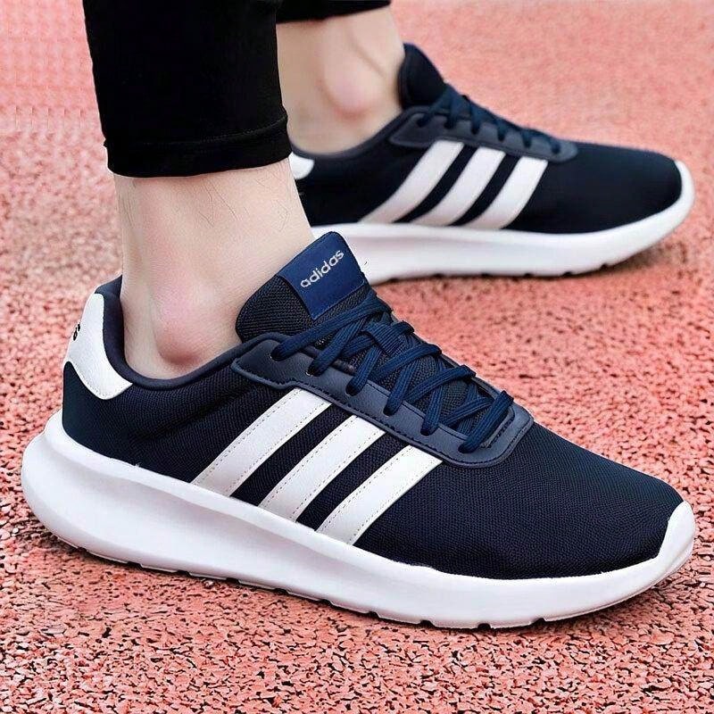 Adidas Men's Shoes 2025 New Winter Low-Top Running Shoes With Cushioning And Wear-Resistant Mesh Casual Sports Shoes - Black and White - View 1