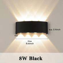 2pcs Modern LED Wall Lights, Indoor/Outdoor Waterproof Wall Lamps, IP65, Aluminum/Plastic Wall Sconces, 110V/220V, 2W/4W/6W/8W/10W, 3000K Warm White, Suitable For Bedroom, Living Room, Kitchen, Balcony, Hallway, Garden, Park, Garage - LED Wall Light - View 25