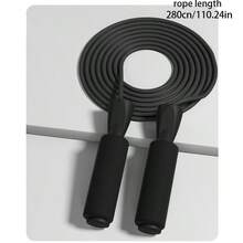 1 对加重无绳跳绳，带泡沫手柄，健身和锻炼两用