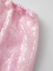 Women's Sparkle Sequin Pants Lightweight Elastic Waist Wide Leg Loose Pants Trousers - Rosa - Ver 5