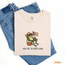 Benito Bowl Comfort   Shirt Boricua Tshirt Reggaeton Fan Frog Tee Puerto Rico Flag - 白色 - 查看 1