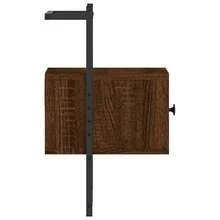 vidaXL Mesa de cabecera murale chêne marrón 35x30x51 cm ingeniería de madera - Marrón - Ver 6