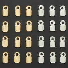 400 pièces/boîte Fournitures pour la création de bijoux DIY, comprenant 6 mm embouts de sertissage, clips pour cordon , fermoirs en forme de langue, couvre-sertissage, embouts de cordon, perles de sertissage pliables, embouts de cordon, anneaux à ressort, convenant pour les bijoux DIY, bracelets, colliers, bracelets de cheville, accessoires de bijouterie, accessoires de perles, fournitures artisanales - extrémité sertie - Voir 4