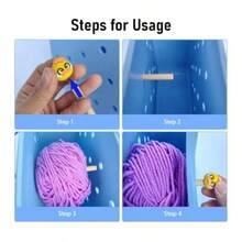 2 Set Yarn Spinner For Bogg-Bags Wooden Rotating Yarn Holder With Silicone Cap Portable Knitting Accessories For Beach Tote Bag#XSD444 - 如圖 - 查看 4