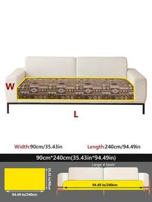 1pc Vintage Bohemian Style Small Diamond Pattern Sofa Cushion, Chenille Jacquard Fabric, Suitable For 1-4 Seater Sofa, All Seasons, Machine Washable. - Multicolor - View 28