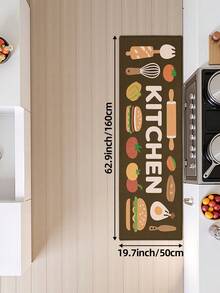 DAJIANG 1 pieza Felpudo, Alfombra de cocina antideslizante, Alfombra cómoda de estilo minimalista Ins, Alfombra larga de cocina/pasillo, Adecuada para baño, cocina, exterior, interior, pasillo, dormitorio, sala de estar, lavable a máquina, accesorios de cocina, alfombra lavable, fácil de limpiar felpudo de entrada/alfombra de vestíbulo - Multicolor - Ver 12