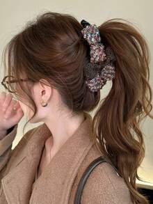 1 chiếc kẹp tóc hình nơ và quả chuối đan móc tối giản, thanh lịch, thích hợp cho mùa thu/đông, kẹp càng cua, kẹp tóc cài, kẹp tóc cài đầu, phụ kiện tóc dành cho nữ. - Nhiều màu - Xem 6