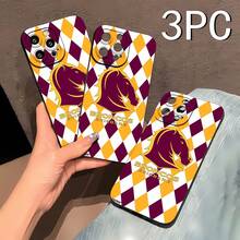 Estuche para teléfono con espejo con patrón de diamantes del espíritu del equipo de los Broncos compatible con  17,  16 Pro Max,  15 Pro Max,  13 y  12 hecho de TPU duradero que brinda protección contra golpes y caídas, perfecto para fanáticos y obsequios, ideal para cumpleaños, días festivos o cualquier ocasión especial, muestre el orgullo por su equipo mientras mantiene su teléfono  y elegante - Negro - Ver 1