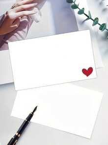 60pcs/30pcs Heart Message Cards, Pocket Cards, Business Cards, White Greeting Cards, Thank You Cards, Blank Message Cards, Uncoated Thank-You Cards, Your Notes, Information Cards, Letter Cards, Small Business Supplies, Gift Labels, Birthday Exclusive - Multicolor - View 7