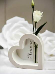 1pc Unique Arch, Rectangle, Round Silicone Mold DIY Hydroponics Plaster Hollow Vase Mold, Asymmetric Plant Vase Making, Home Decor DIY, Creative Gardening Project - White - View 3