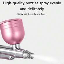 1 Set Super Stable Spray Gun Kit: 25 PSI Precision Spray Gun For Nail Art, Rechargeable Dual-Mode Spray Gun With 0.3mm Nozzle, Portable Makeup Spray Gun Suitable For Gel Manicure, Ombre French Manicure, Etc. - Multicolor - View 6