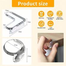 40pcs/30pcs/20pcs/10pcs Baby Corner Protectors, Available In Two Shapes, To Protect Babies From Injuries Caused By Sharp Corners. Transparent Table Corner Covers, Baby Corner Protectors, And Protectors For Table Corners And Sharp Edges. - Multicolor - View 2