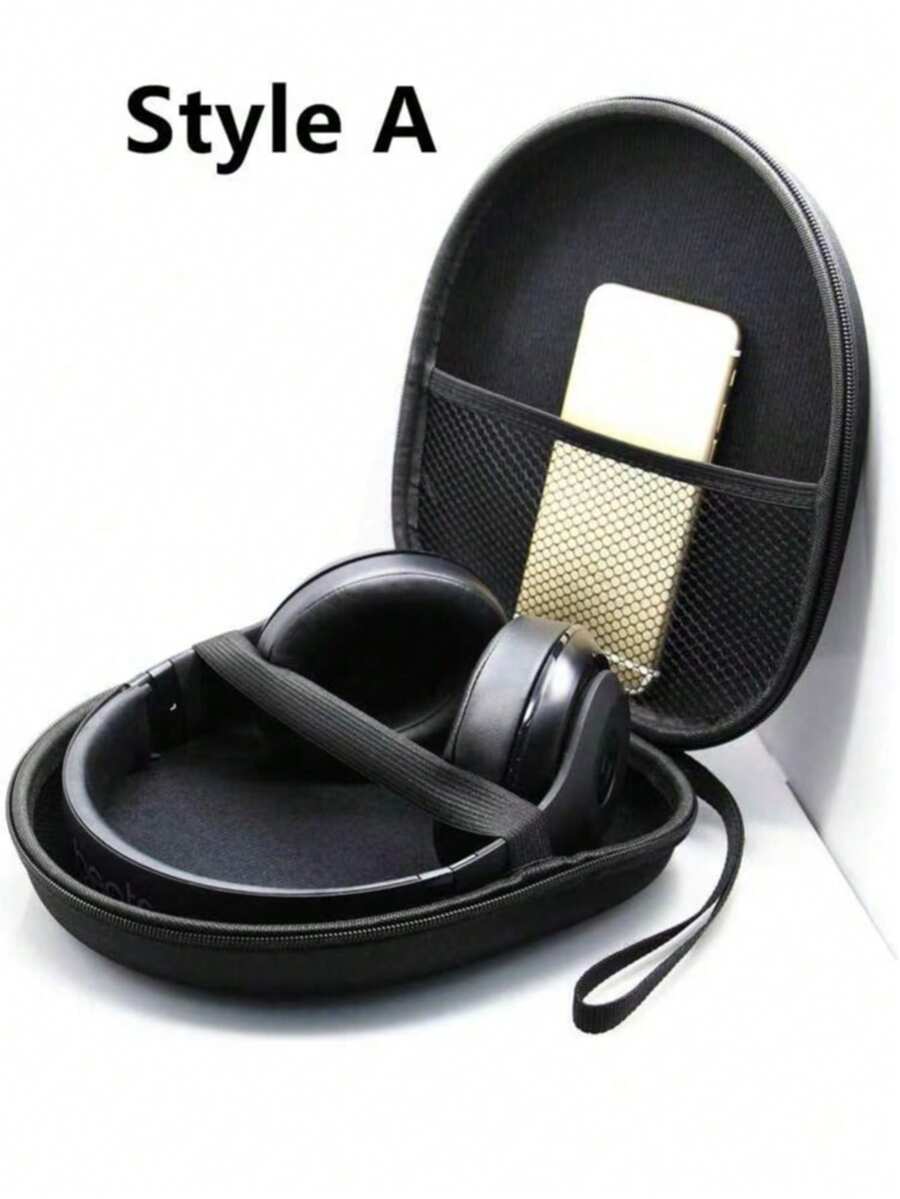 硬壳耳机盒、耳机旅行包、耳塞袋、旅行必备品、旅行收纳包、充电器包、办公及数码配件、线缆及相机包、电子产品收纳包、移动电源包、钱包式旅行相机包、儿童及教师圣诞礼物、防水、轻便、大容量便携式配件充电器收纳包，男女通用 - 黑色 - 查看 1