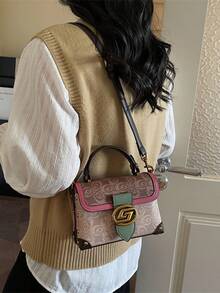 2026 New Design Printed Tote Bag, Fashionable Shoulder & Crossbody Bag, Luxury High-End Handbag, Elegant Magenta Color, Exquisite Quality, Unique Personalized - 玫紅色 - 查看 4