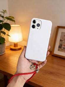1pc Custom Photo Phone Lanyard, Creative Woven Leather Phone Strap, Floral Woven Phone Chain, Short Wrist Strap Design, Simple Yet Personalized, Suitable For Birthdays, Anniversaries, Gifts, Or Everyday Use. - Multicolor - View 5