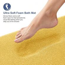 OLANLY Thick Memory Foam Bath Mat Rug 24x16, Extra Soft Absorbent Bathroom Rug, Quick Dry Bath Mats, Non-Slip, Machine Washable Carpet For Bathroom, Tub And Shower, Home Decor Accessories, Yellow - Yellow - 查看 3