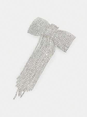 A Super Shiny Rhinestone Tassel Hair Clip For The Eid Al-Fitr, A Luxurious Spring Clip For The Bride's Wedding To Pair With Hair Accessories