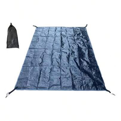 Tendencia195*185cm Huella De Tienda Campaña Camping Lona Impermeable NegroCalidad premium