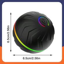 Juguete inteligente interactivo para perros con pelota rebotando automáticamente por USB, adecuado para perros medianos y grandes, regalo de Navidad - Blanco y Negro - Ver 15