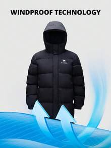 CAMEL CROWN Women's Outdoor Down Jacket, New Winter Style, Thick, Warm, 3-In-1 Waterproof, High Loft, Mid-Length - Phantom Black - View 4