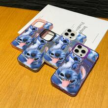 Disney.What Stitch Patterned Phone Case Featuring A Playful Character Design. Compatible With IPhone 17, 16, 15, 14, 13, 12, And 11 Pro Models. Made Of Durable TPU With Shockproof Protection. Ideal Gift For Family, Friends, Birthdays, Holidays, And Special Occasions. - 黑色 - 查看 3