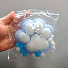 4-Inch Large Handmade Cat Paw Squeeze Toy, Cute Soft Stress Relief Toy - Multicolor - View 14