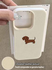 1 chiếc ốp lưng điện thoại TPU chống sốc hình chó Dachshund và vải thiều dễ thương, tương thích với Apple// - Nhiều màu - Xem 3