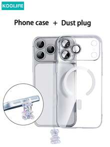 Transparent + Crystal Pink Bear Dust Plug