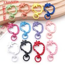 5 piezas Llavero con mosquetón de fresa colorida, mosquetones giratorios con forma de fresa linda, accesorios DIY para bolsos, llaveros, conectores, joyería - Multicolor - Ver 6