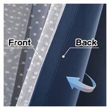 Navy Blue Blackout Curtains  Bedroom, Polka Dot Sheer Curtains 52x84 Inch - 2 Panels, Grommet Top, Light Filtering - 如圖30 - 查看 8