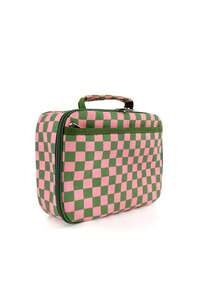 This Personalized, Checkerboard Square Outdoor Tote Bag Features Embroidered Details And Can Be Customized With Your Name Or Text. The Two-Tone Checkered Design Makes It A Portable Picnic Bag With Kitchen Storage. It Includes A Practical Front Zippered Pocket, A Fixed Top Handle, And Is Simple Yet Durable. Suitable For Daily Commutes, Office Work, School Trips, Camping, Picnics, And Outdoor Use. A Perfect Gift (Non-Food Contact). - Multicolor - View 8