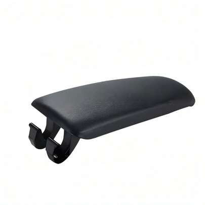 Audi A4 B6 B7 Premium PU Leder Mittelarmlehnen Abdeckung - Glatte schwarze Ersatzteile mit Gurten, passgenau, strapazierfähiges und stilvolles Interieur-Upgrade, PU Leder Armlehnenabdeckung