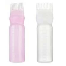 1/5件套沙龙护发油涂抹瓶（带梳子）、染发剂瓶（带刻度），适用于美发、沙龙、旅行、露营、圣诞节、万圣节等场合。 - 彩色 - 查看 21