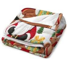Christmas Sled Blanket, Comfortable And Soft, Warm Leisure Blanket, Printed Design, Winter Sofa Dormitory Home Decoration 30x40 Inches, Perfect Birthday Christmas Mother's Day Gift Size 70x140cm/27.56x55.12 InSoft, Durable, And Endlessly Versatile,Your Go-To For Warmth That Feels Like A Hug, Anytime, Anywhere - Multicolor - View 3