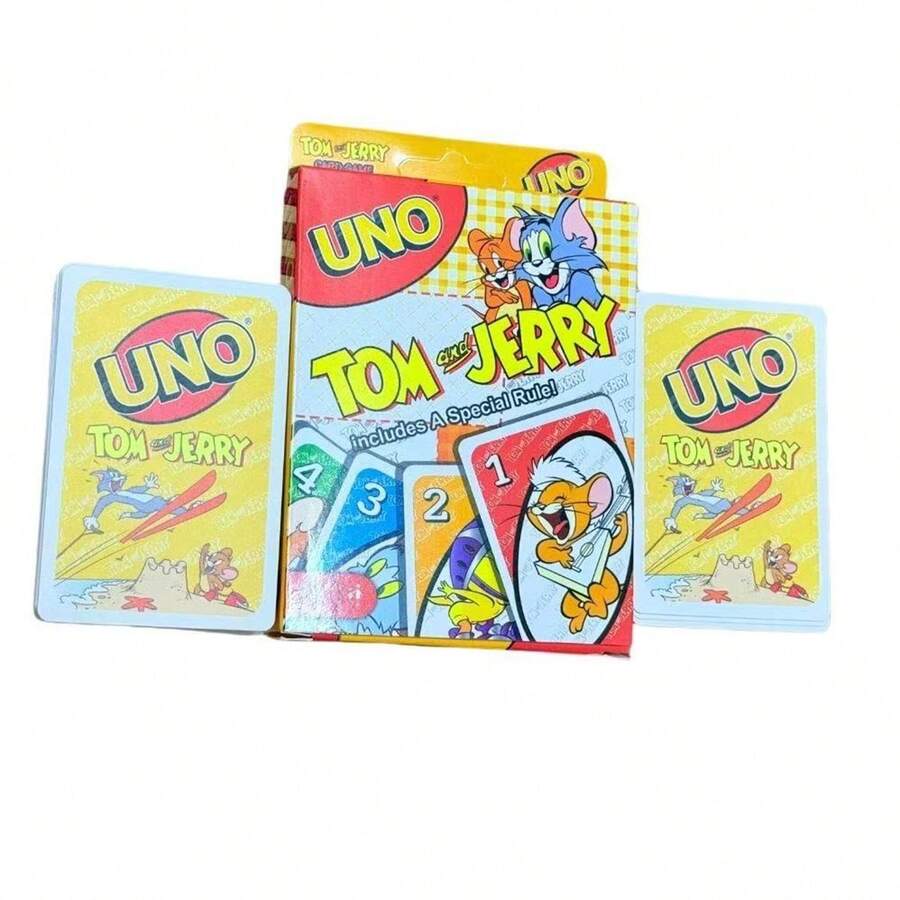 Mattel UNO 桌游超级趣味扑克猫鼠系列派对 UNO 多人卡牌游戏桌游 - 彩色 - 查看 1