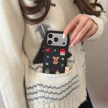 秋冬牛仔刺绣狗狗星星手机壳，兼容 17 Pro Max、新款16 Pro Max、女士13寸硬壳手机壳、15寸带狗狗链手机壳、14寸手机套