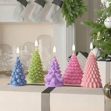 TendenciaMolde Silicón Árbol Navidad Pino Navideño Vela Chocolate Estilo 4Calidad premium - 1 - Ver 7