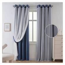 Navy Blue Blackout Curtains  Bedroom - Polka Dot Sheer, 52x95 Inch - 如圖26 - 查看 1